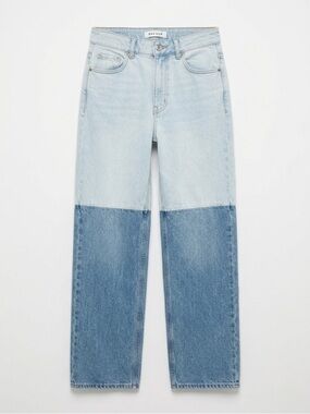 PacSun Two-Tone Colorblock Baggy High Waisted Jeans | Size 25